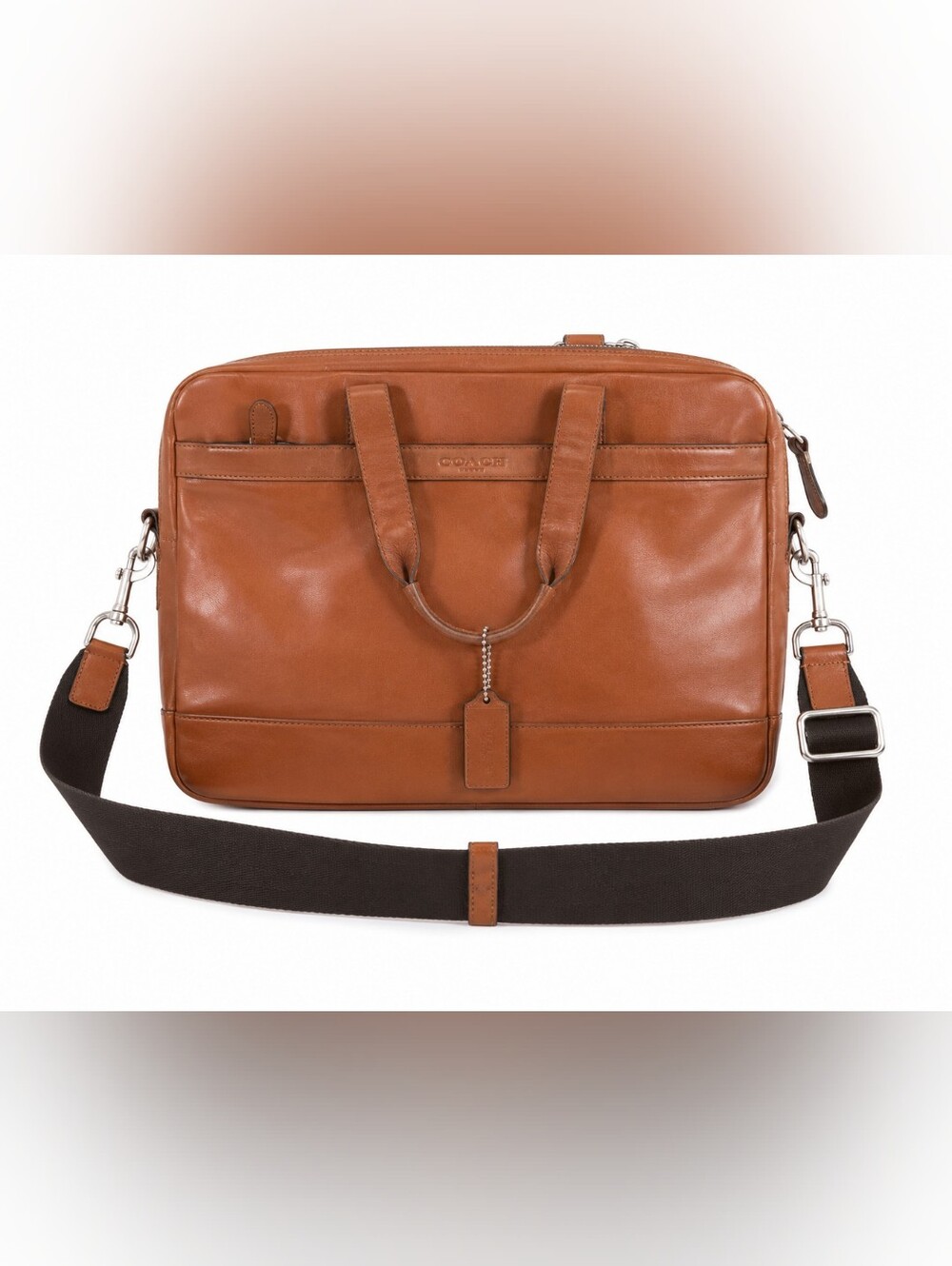 Vintage Coach Leather Laptop / Briefcase Messenger Bag – Brown